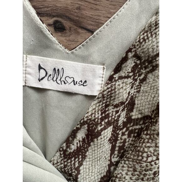 Vintage y2k Dollhouse Snakeprint Romper size Medium - Picture 2 of 2